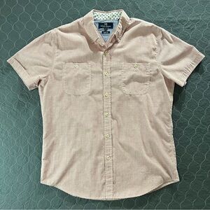 Michael Brandon Short-Sleeve Button-Down Shirt in Light Pink